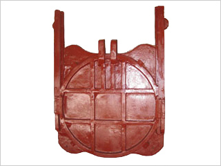 正面帶筋圓形鑄鐵閘門